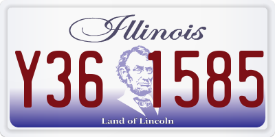IL license plate Y361585