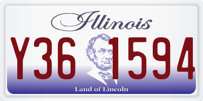 IL license plate Y361594