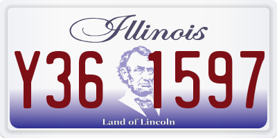 IL license plate Y361597