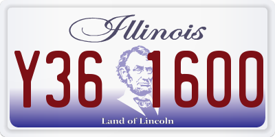 IL license plate Y361600