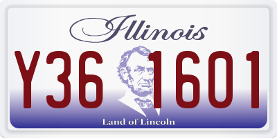 IL license plate Y361601