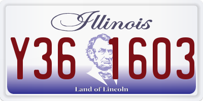 IL license plate Y361603