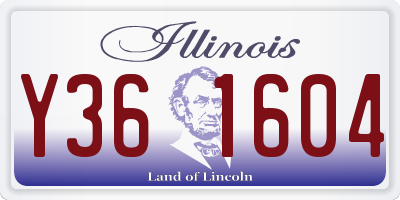 IL license plate Y361604