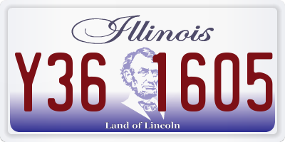 IL license plate Y361605