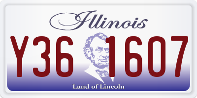 IL license plate Y361607