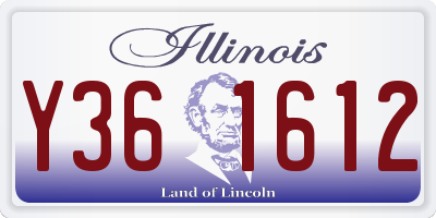 IL license plate Y361612