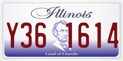 IL license plate Y361614
