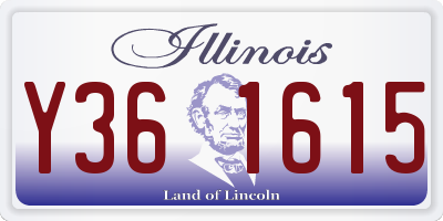 IL license plate Y361615