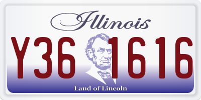 IL license plate Y361616