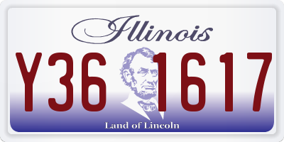 IL license plate Y361617