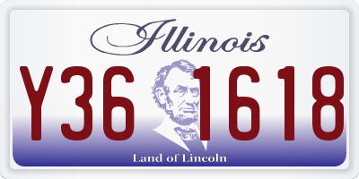 IL license plate Y361618