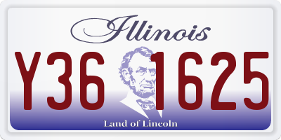 IL license plate Y361625