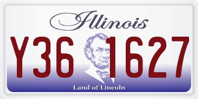 IL license plate Y361627