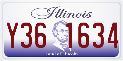 IL license plate Y361634