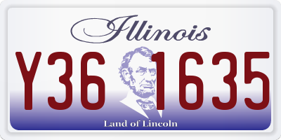 IL license plate Y361635