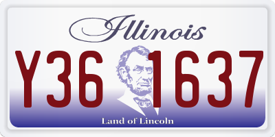 IL license plate Y361637
