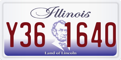 IL license plate Y361640