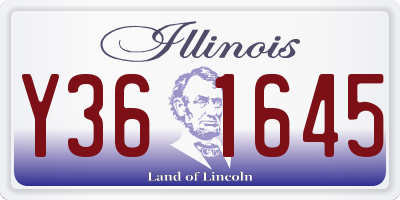 IL license plate Y361645
