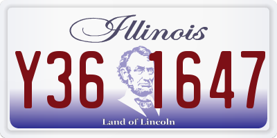 IL license plate Y361647