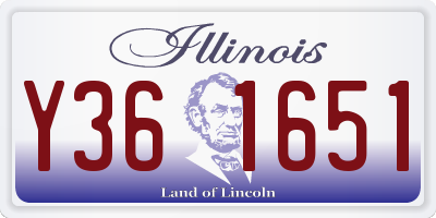 IL license plate Y361651