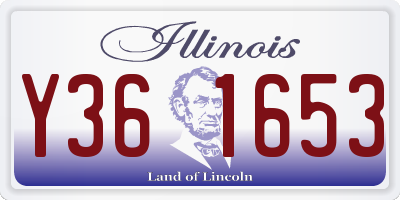 IL license plate Y361653