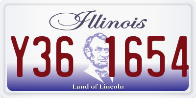 IL license plate Y361654