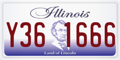 IL license plate Y361666