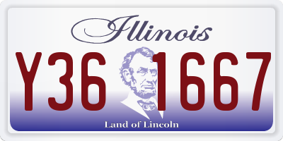IL license plate Y361667