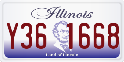 IL license plate Y361668