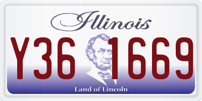 IL license plate Y361669