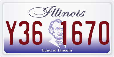 IL license plate Y361670