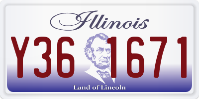 IL license plate Y361671