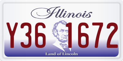 IL license plate Y361672