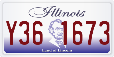 IL license plate Y361673