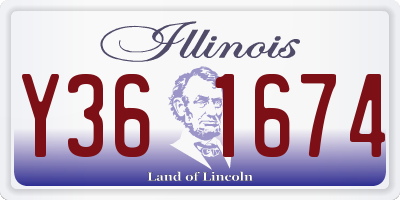 IL license plate Y361674