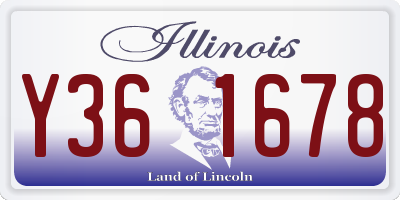 IL license plate Y361678