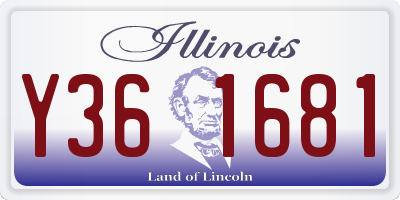 IL license plate Y361681