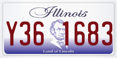 IL license plate Y361683
