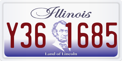 IL license plate Y361685