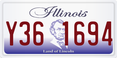 IL license plate Y361694