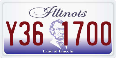 IL license plate Y361700