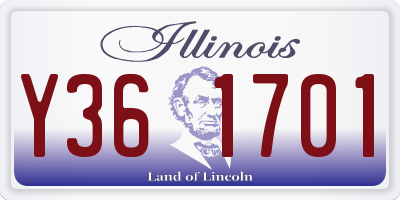 IL license plate Y361701