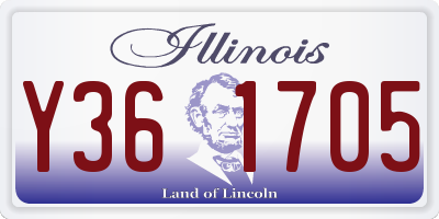 IL license plate Y361705