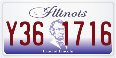 IL license plate Y361716