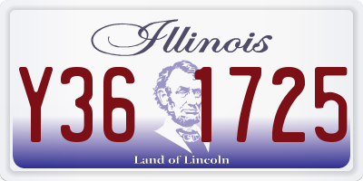 IL license plate Y361725