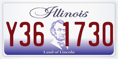 IL license plate Y361730