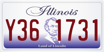 IL license plate Y361731