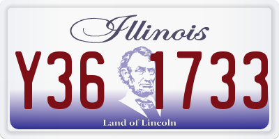 IL license plate Y361733