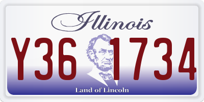 IL license plate Y361734