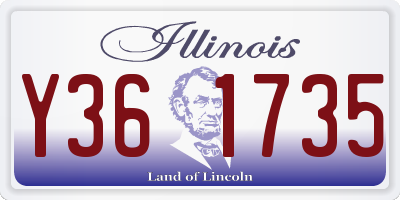 IL license plate Y361735